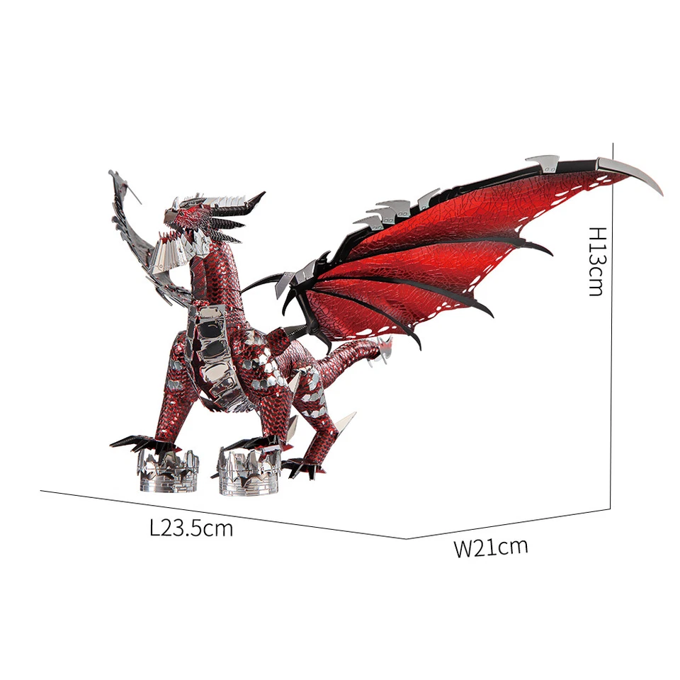 Piececool 3d Model Kits The Black Dragon Metal Puzzle halloween Gifts Kits Toys - image 2 of 4