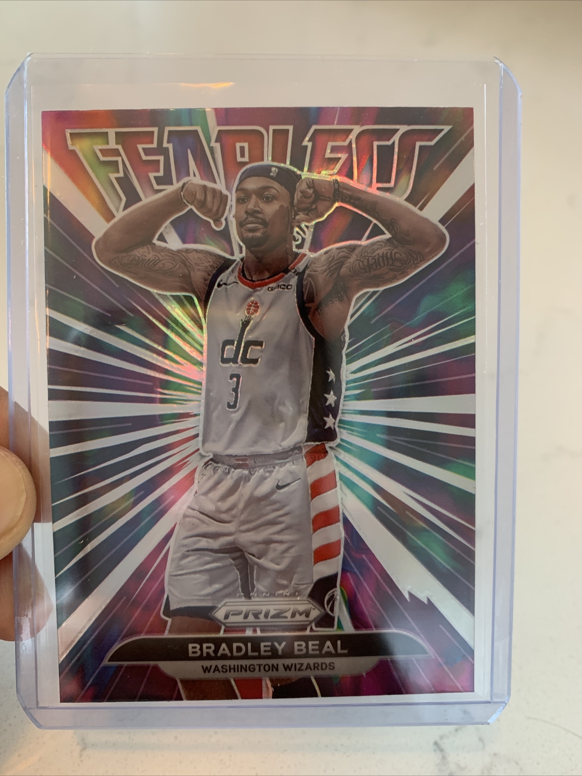 2021-22 Prizm Fearless Silver Prizm Bradley Beal Washington Wizards