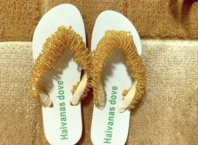 beaded slippers