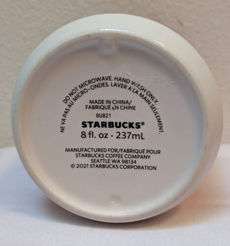 Vaso de taza de cerámica Starbucks Holiday Christmas 2021 con tapa 8 oz - Imagen 4 de 7