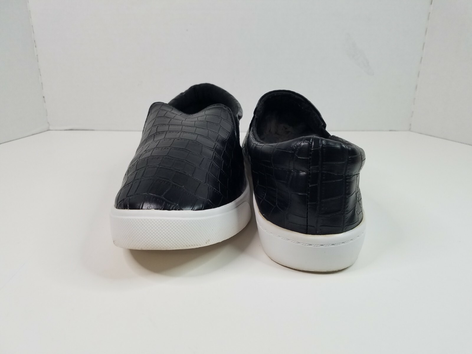 Soda Flat Women Shoes Slip On Loafers Sneakers Memory Foam Crocodile Black REIGN