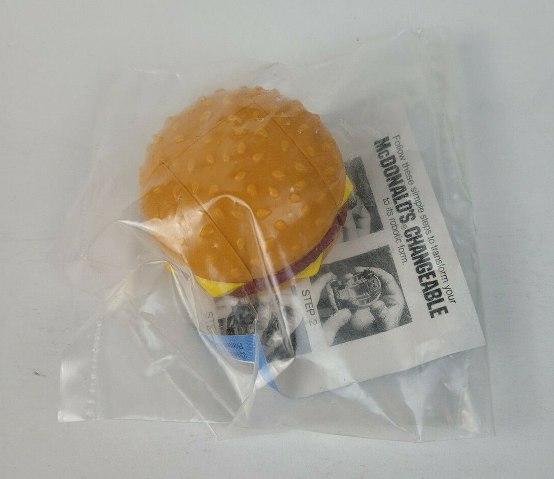 McDonalds Changeables Robot Quarter Pounder Happy Meal Toys New 1987