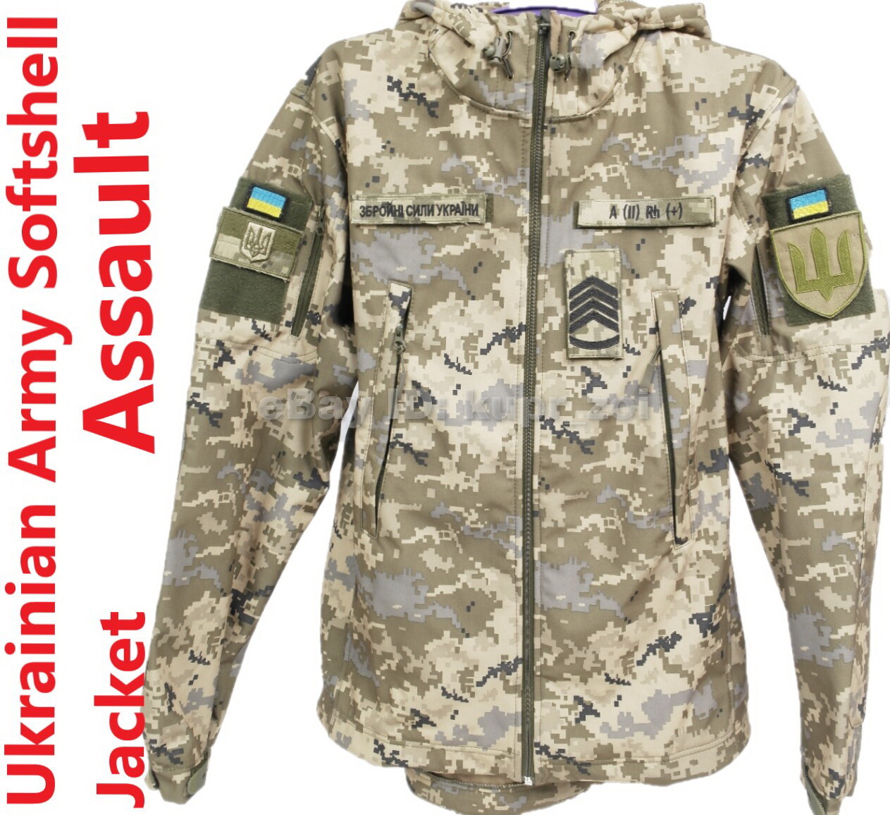 Ukrainian Tactical Jacket SoftShell Camouflage Ukrainian Armed Color