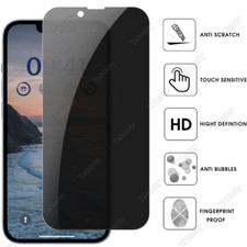 Privacy Screen Protector Tempered Glass Lot For iPhone 16 15 14 13 12 11 X XR XS