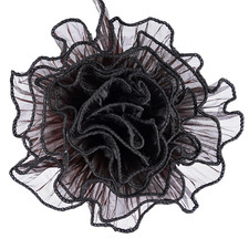 Black Flower Wrapping Mesh Paper 4 Yards of Wrinkle Resistant Floral Packaging P