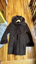 Women’s Shearling Coat Size Us 8 To 10 Chocolate Brown