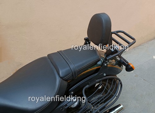 Fit For Royal Enfield Super Meteor 650 "Rear Luggage Rack With Backrest, Black" - Picture 13 of 15