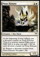 4 Pious Kitsune - LP - Champions of Kamigawa - mtg - x4 4x