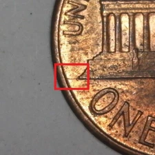 1990-P Lincoln Memorial Penny/Cent Die Crack Error/Variety Philadelphia