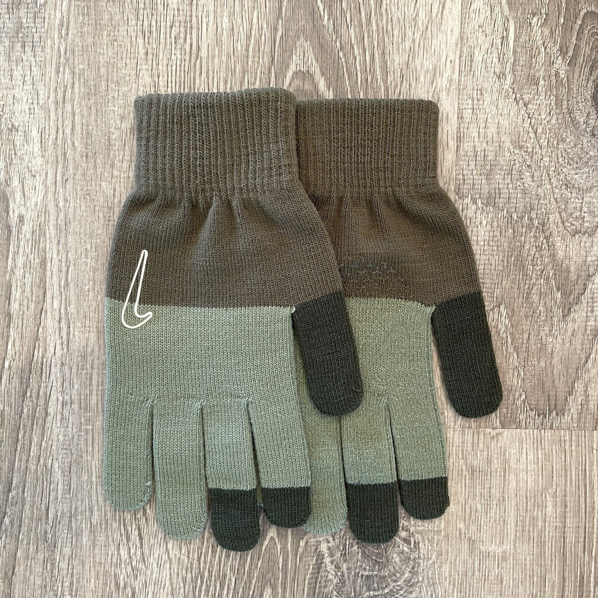 Nike Men's Tech u0026amp; Grip 2.0 Knit Gloves - Olive Carbon Green - L/ XL |  eBay