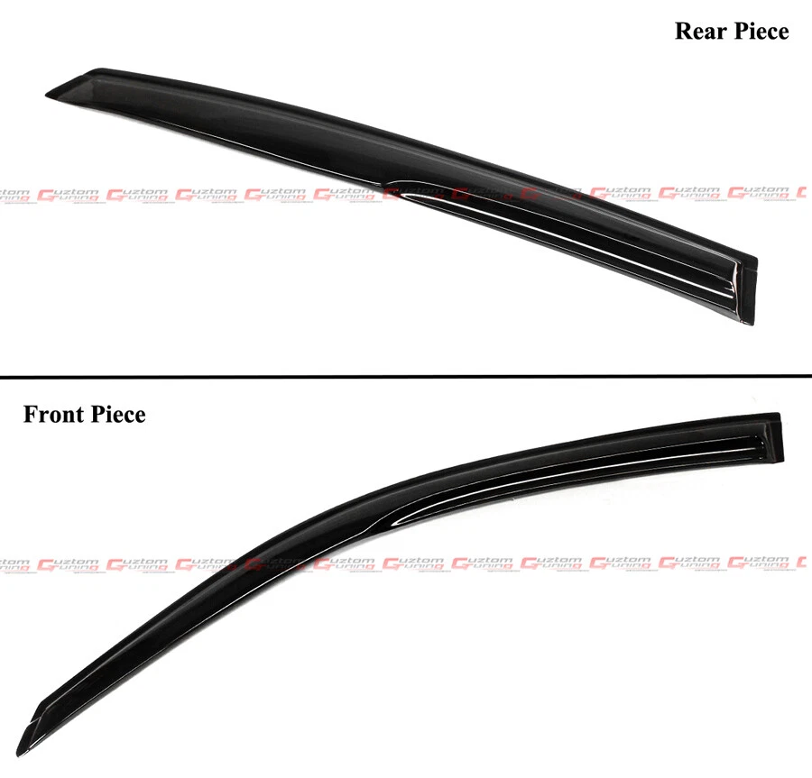 FOR 2022-26 HONDA CIVIC 4DR SEDAN JDM 3D WAVY WINDOW VISOR RAIN GUARD DEFLECTOR - Image 4 of 4