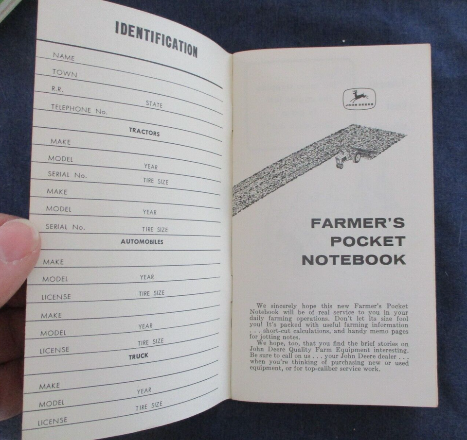 1963 John Deere Farmers Pocket Ledger Wellington Kansas eBay