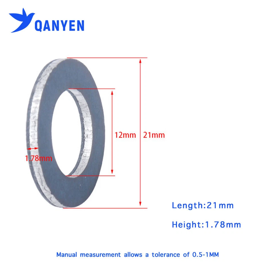 10 Pcs Oil Pan Drain Plug Washers Fit For Toyota Camry Lexus GS350 OE:9043012031 Foto 2 de 4