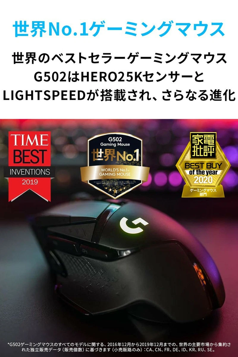 Logicool G502 WIRELESS GAMING MOUSE G502WL Japan Domestic Version New