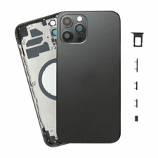 For iPhone 12 Pro Max 6.7" Back Glass Housing Battery Cover Frame+Small Parts US