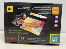 NEW Kodak P811PU Personal Photo Scanner Dark Purple w/ 4GB SD Card P811
