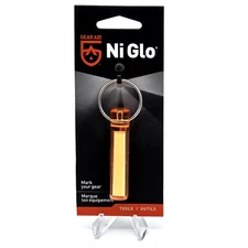 Ni-Glo Solar Gear Marker Blaze Orange Recharges By Sun or Light Source Keychain
