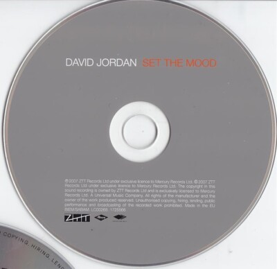 David Jordan - Set The Mood - CD only