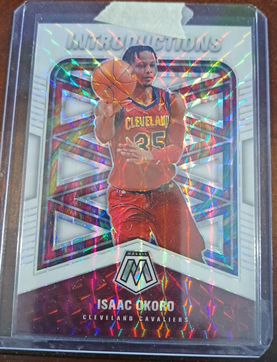 2020 Mosaic Introductions Isaac Okoro /25 SSP RC #3 White Prizm Refractor MINT+!