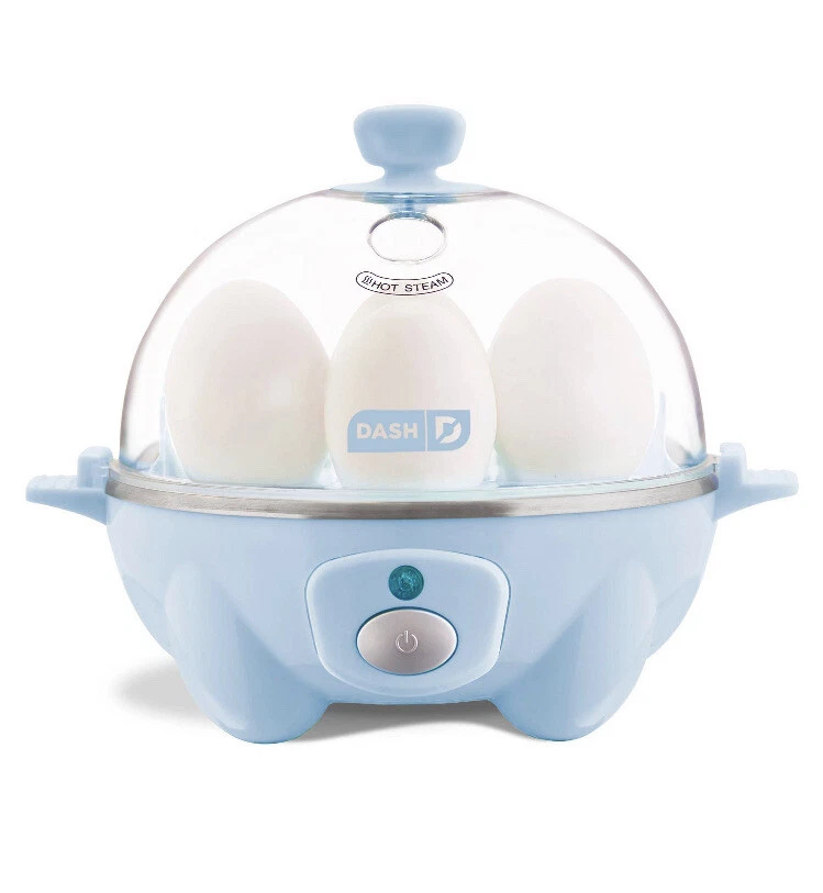 DASH Rapid Egg Cooker 7-Capacity 360W Blue for Hard Soft Boiled Poached Eggs
