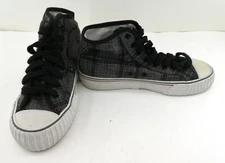 PF Flyers Center Reissue Hi Gray Plaid Tartan Womens 6.5