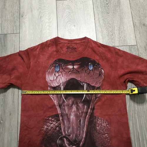 The Mountain Shirt Mens Small Red Cotton Snake Serpent Graphic Print Tie Dye - Picture 7 of 9