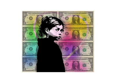 Chris Boyle Geld Kunst Liebe Farbdruck 50/50