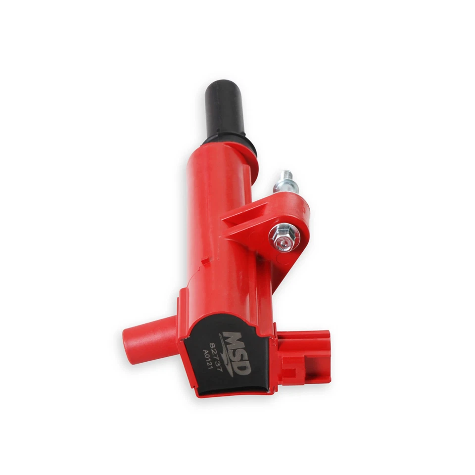 Paquete de 3 bobinas de encendido MSD rojas para 09-13 Dodge, Jeep, RAM, Mitsubishi V6 Foto 2 de 4