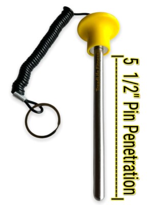 Yellow Weight Stack Pin - Gym Grade - Heavy Duty - Magnetic