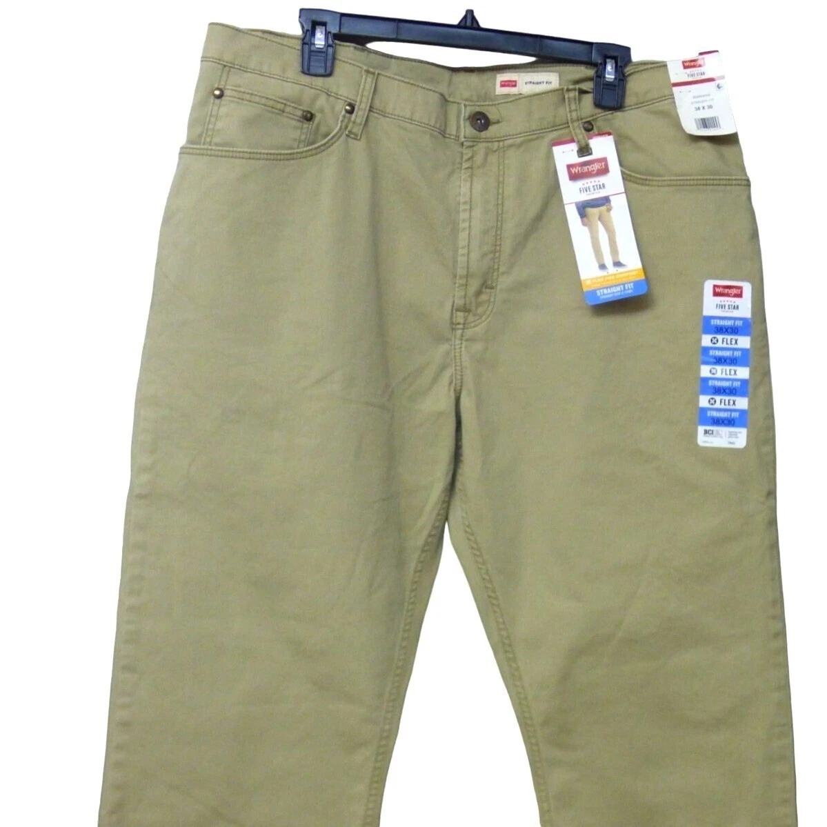 Wrangler straight fit flex cheap khaki