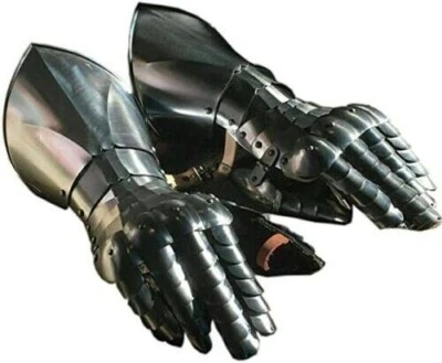 Knight Medieval Gauntlets Metal Glove Plate LARP Reenactment Cosplay Armor Gift - image 1 of 4