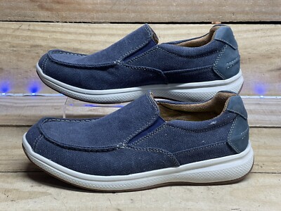 Florsheim Great Lakes Canvas Moc Toe Slip-On Navy/Marine US Men's M 