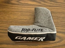 New - TOP FLITE GAMER SQUARE BLADE HEADCOVER HEAD COVER GRAY / Black