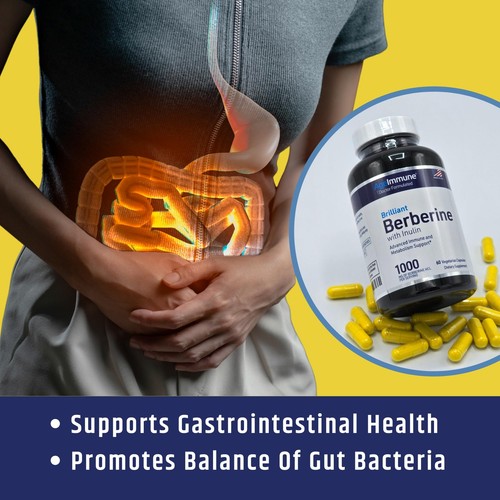 Berberine 1000mg Supplement Complex with Inulin Prebiotic - Berberine 500mg p... - Picture 9 of 9