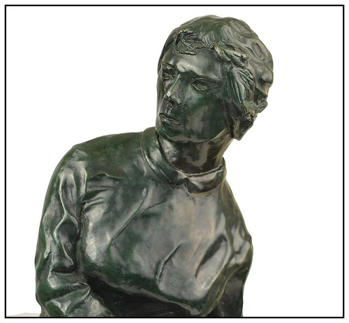 Mike Capser Kalt Winds Warm Herz Messingskulptur Signiert Figurative Buchse Art - 第 4/6 張圖片