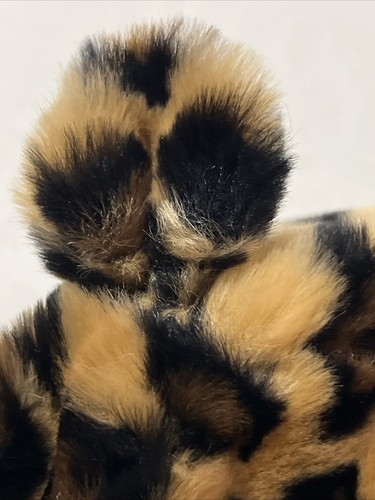 KIDS SIZE 4-6 YEARS UGG Faux Fur Trapper Hat w/ Ears Leopard Spotty Animal Print - Picture 9 of 9