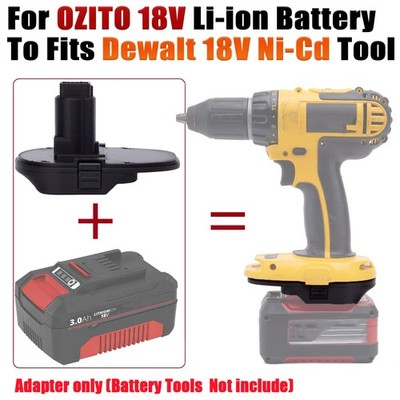 For Ozito/Einhell 18V Li-Ion Battery Adapter To Fits Dewalt 18V Ni-Cd Power Tool