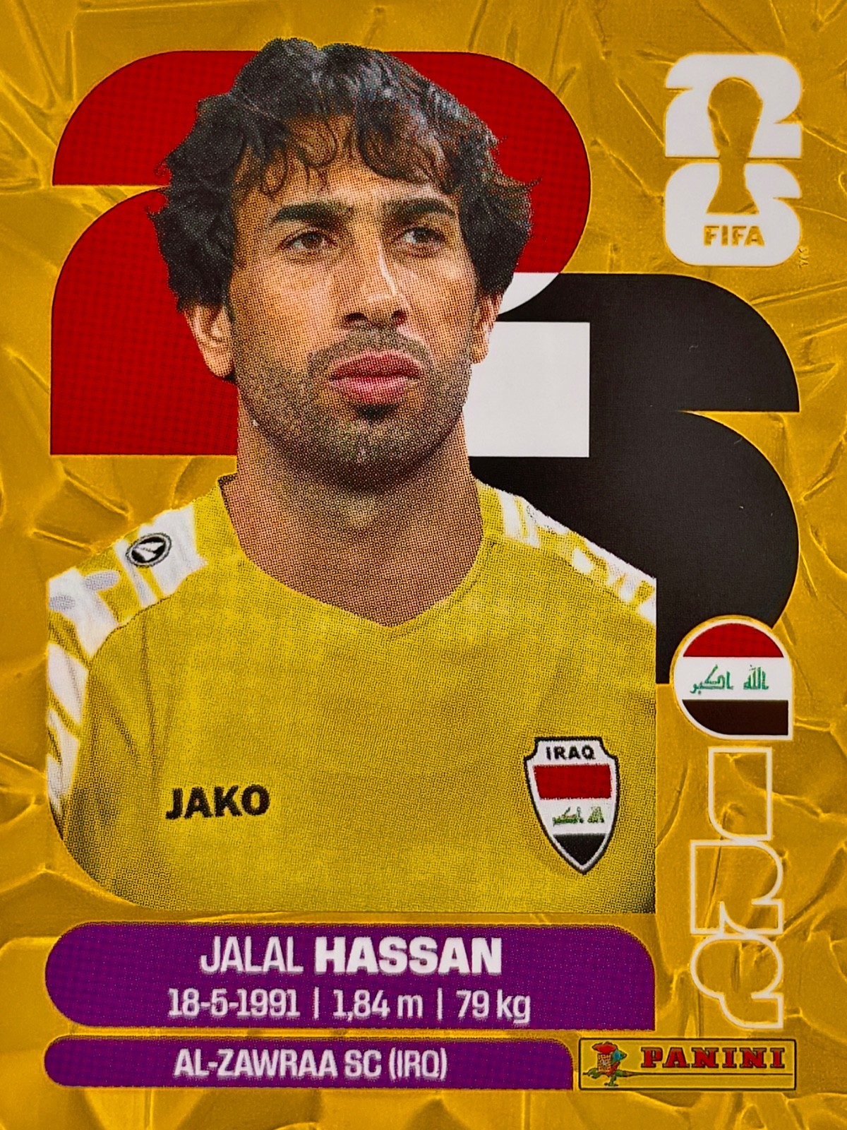 PANINI FIFA WORLD CUP 2026 GOLD CRUMPLE IRAQ 100% ORIGINAL ⚽🏆🔥 PICK YOURS