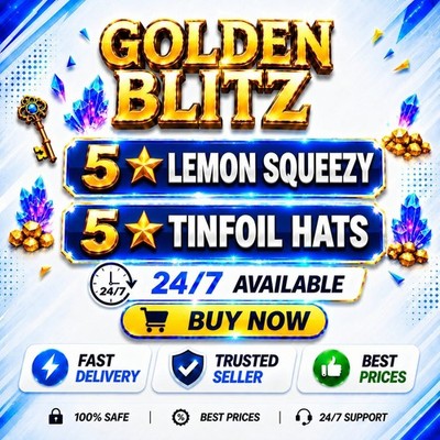 Golden Blitz Monopoly Sticker Go 4 Lemon Squeezy & 5  Tinfoil Hats Fast Delivery