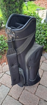 Golf cart bag BENNINGTON 4 Div Black Grey Shoulder Strap Rain Cover All Zips Wor