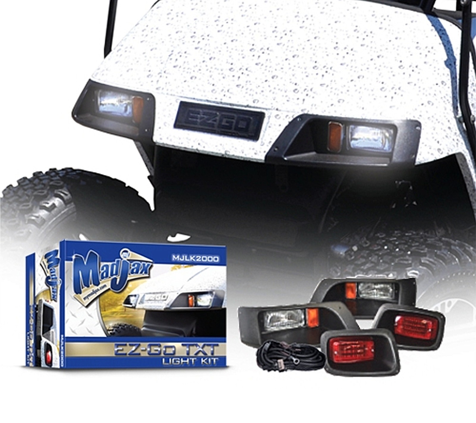 Madjax Golf Cart EZ-GO TXT 1996-2013 Model Lights Kit (Black) #MJLK2000