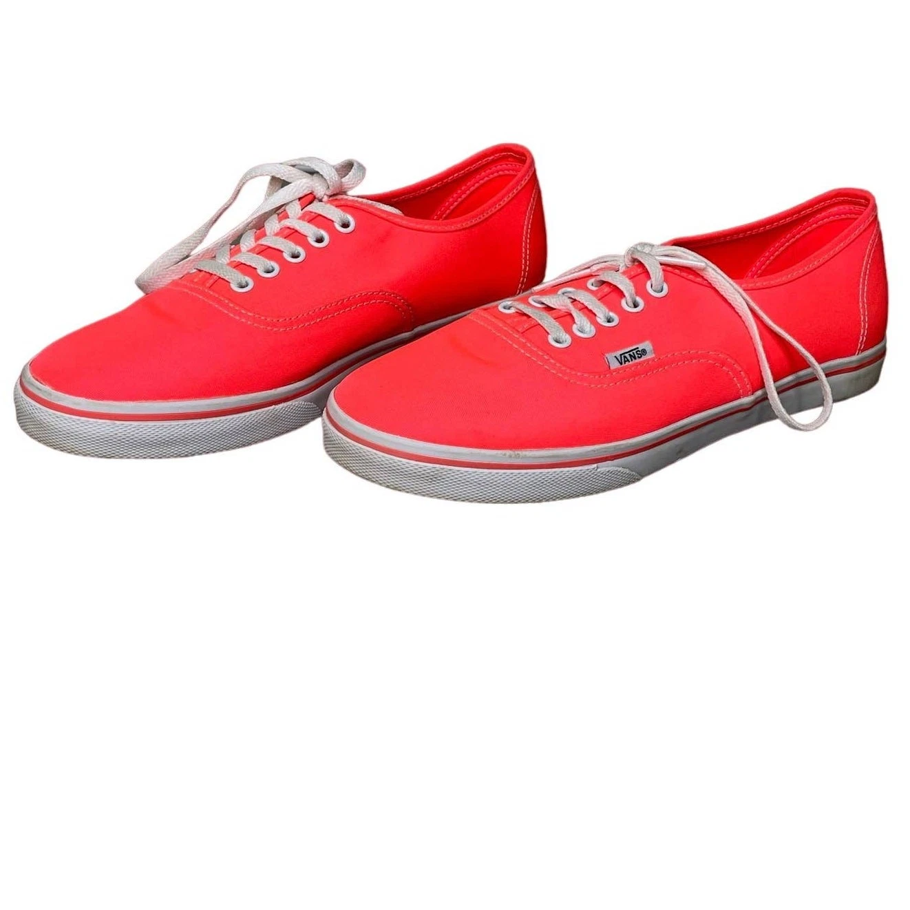 Scarpe da skateboard Vans in tela sneakers stringate basse rosa fluo taglia M 7 W 8 5