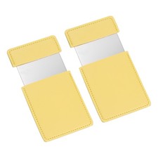 2Pcs Small Pocket Mirror Travel Mirror Yellow 2.5 x 3.8 Inch