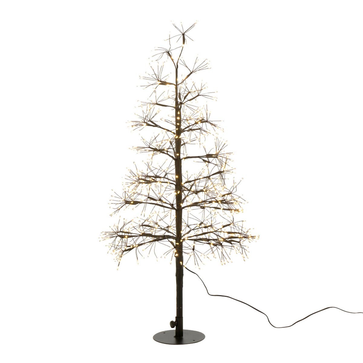 Sapin à LED en métal de créateur Grady 80cm noir mat haut de gamme