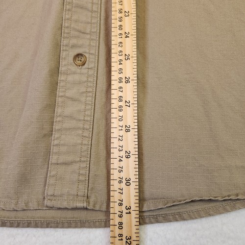 Redhead Safari Shirt Medium Beige Button Down Collar Ripstop Hiking Gorpcore - Picture 11 of 11