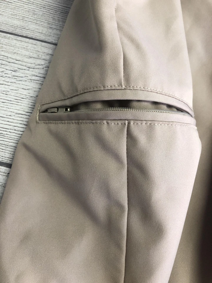 Grand Slam Golf Shorts Mens 32 Khaki Tan Flat Front Performance Active Pockets - Image 2 of 4