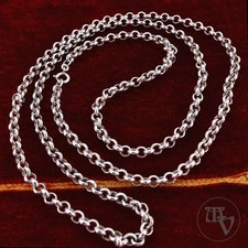 Collana in argento massiccio 835 catena in argento lunga 90 cm 5,0 mm 45,5 g - vecchia/vintage
