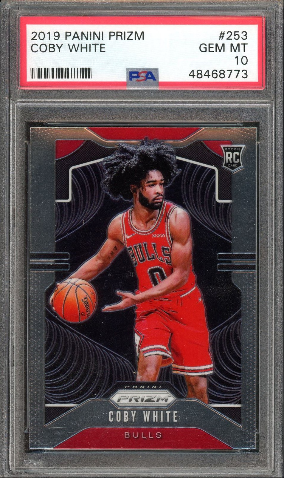 2019-20 Panini Prizm Base Coby White PSA 10 #253 RC Chicago Bulls