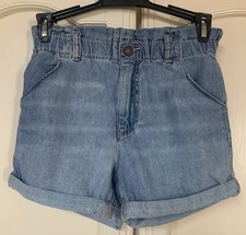 Little Girls Levi  s Denim Shorts Sz 8 High Waist Rolled Hem EUC 