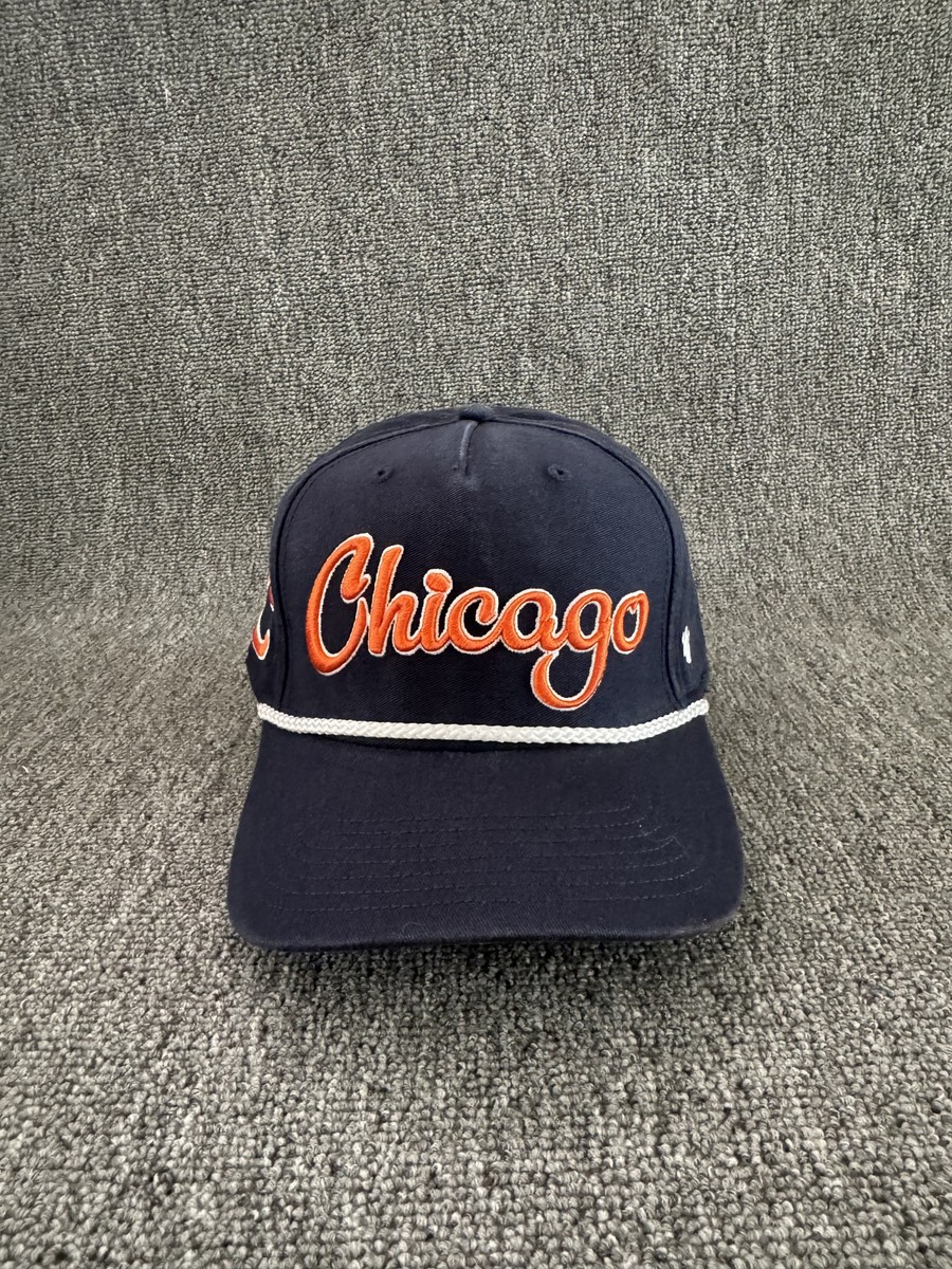 '47 Brand Chicago Bears Script Rope Snapback Hat Navy Orange NFL